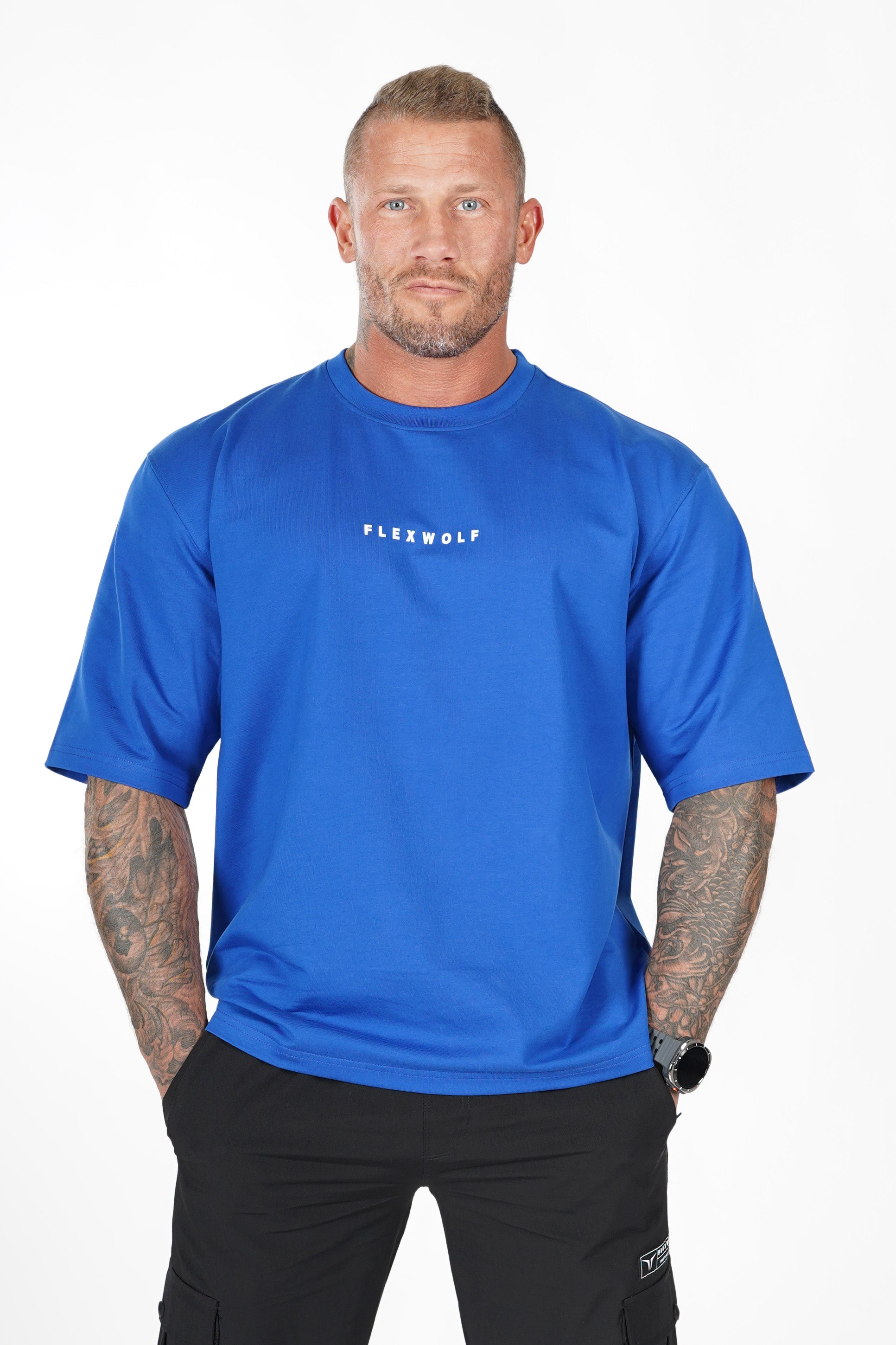 Men's Oversized T-Shirt | Boxy Drop Shoulder Fit | FLEXWOLF